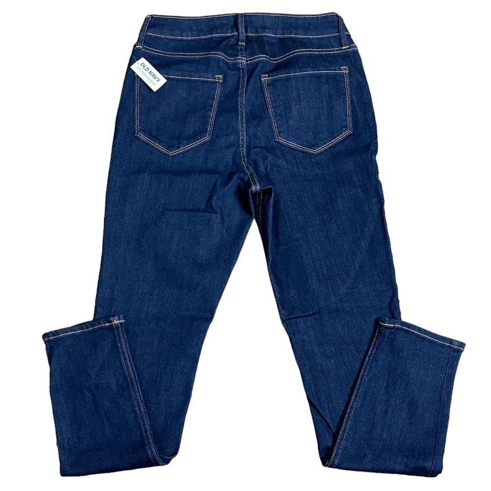 🆕 Women’s Old Navy 8 Medium Jeans High Rise Denim Blue Super Skinny Stretch NWT - Picture 4 of 11